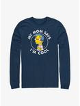 The Simpsons Milhouse Mom Says I'm Cool Long-Sleeve T-Shirt, NAVY, hi-res