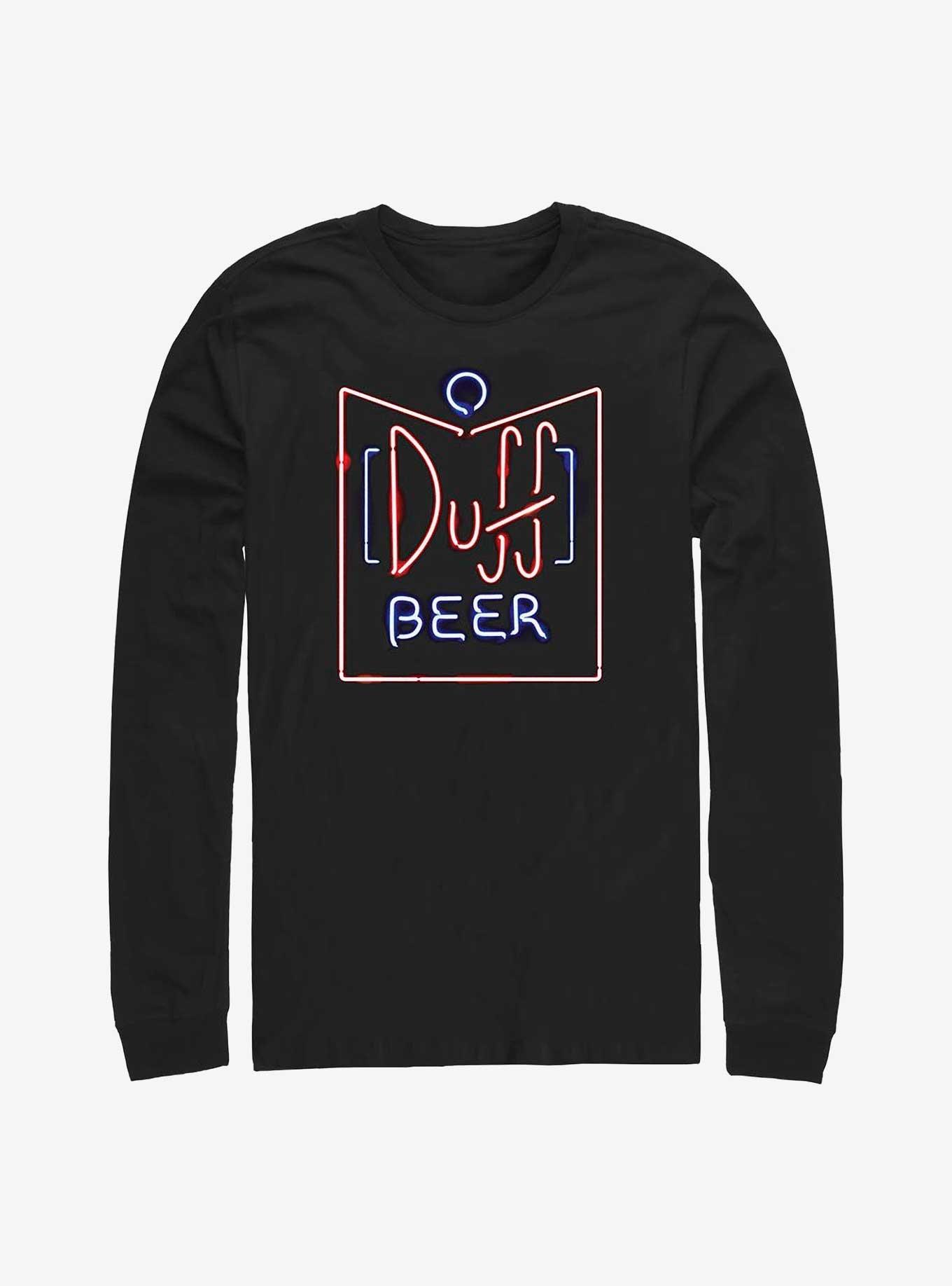 The Simpsons Duff Beer Neon Sign Long-Sleeve T-Shirt, , hi-res