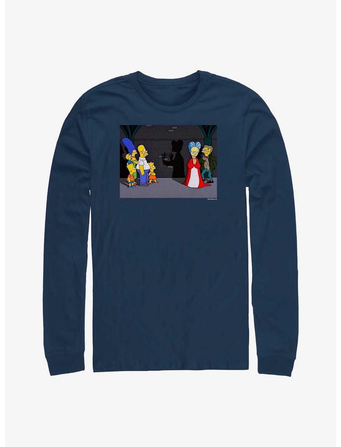 The Simpsons Shadow Mr. Burns Long-Sleeve T-Shirt, NAVY, hi-res