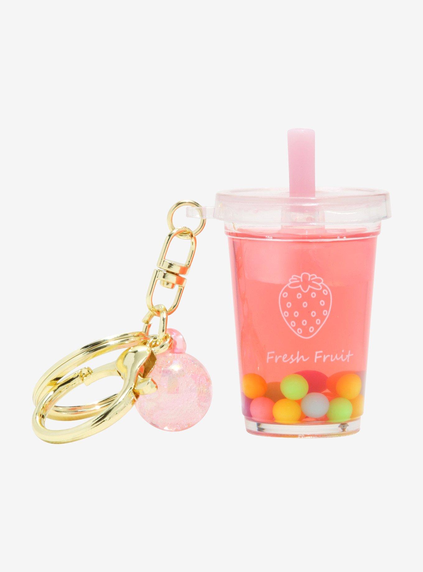 Fruit Pearls Boba Floating Key Chain 