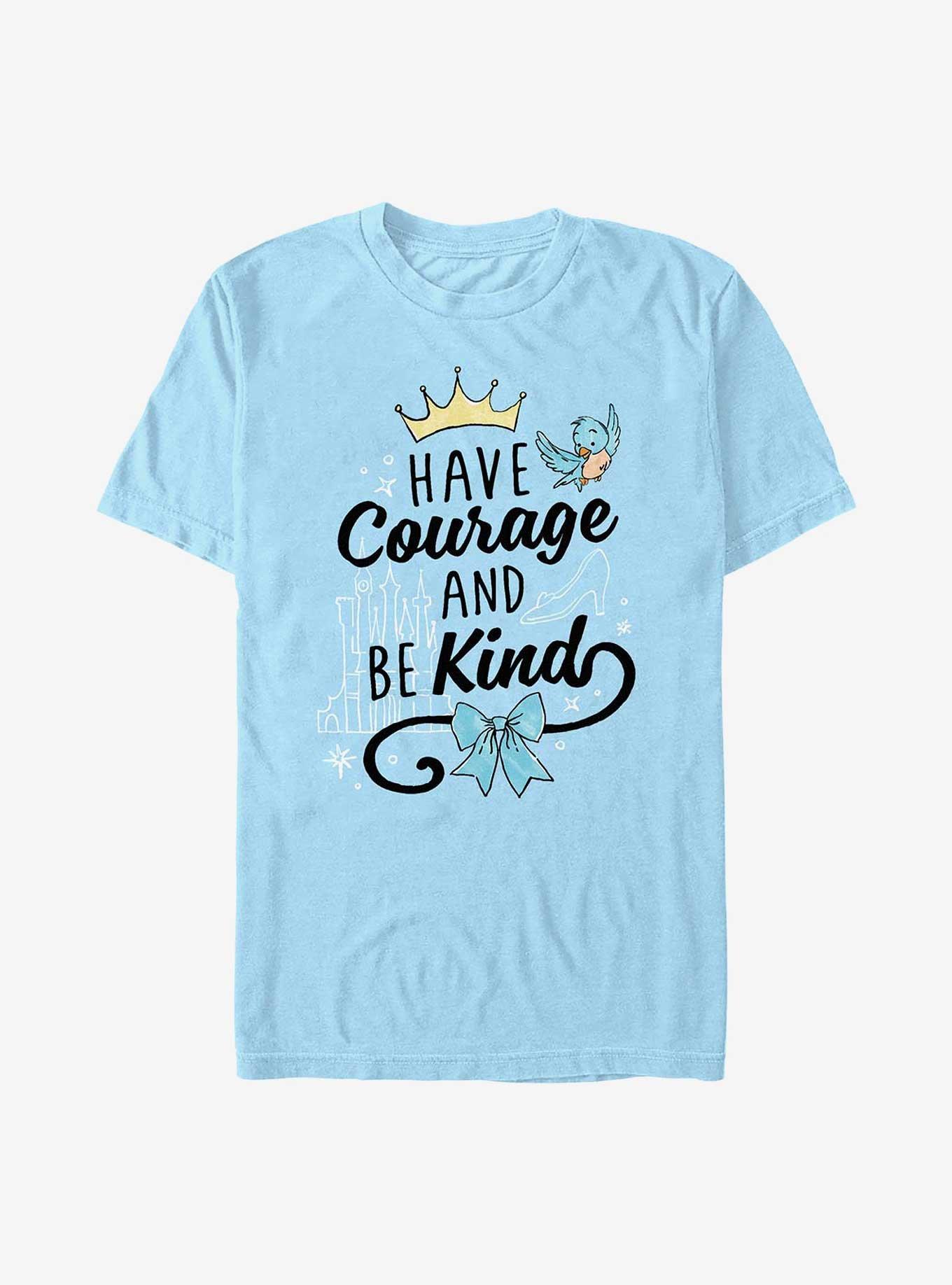 Disney Cinderella Have Courage And Be Kind Doodle T-Shirt, LT BLUE, hi-res