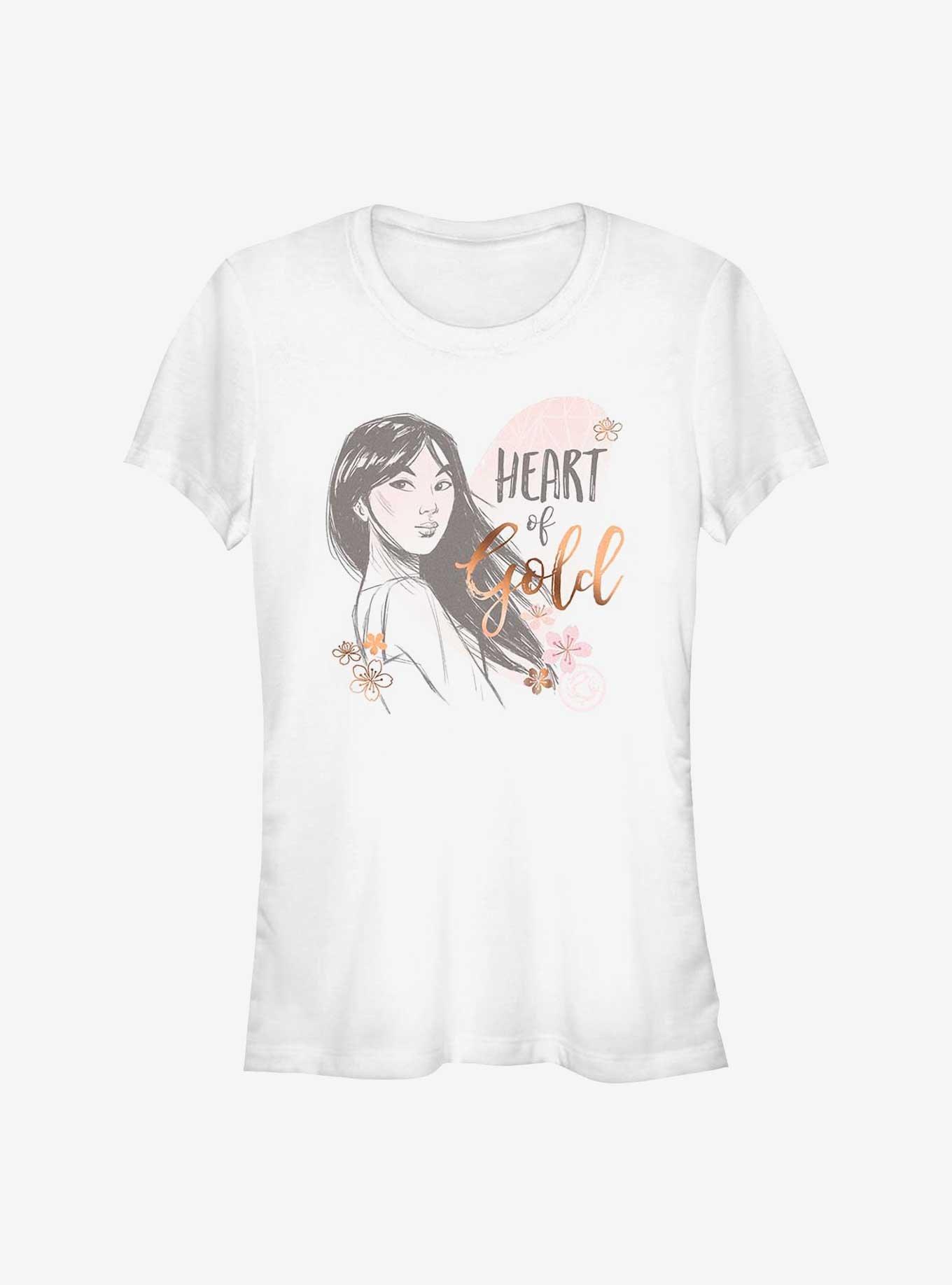 Disney Mulan Heart Of Gold Girls T-Shirt, WHITE, hi-res