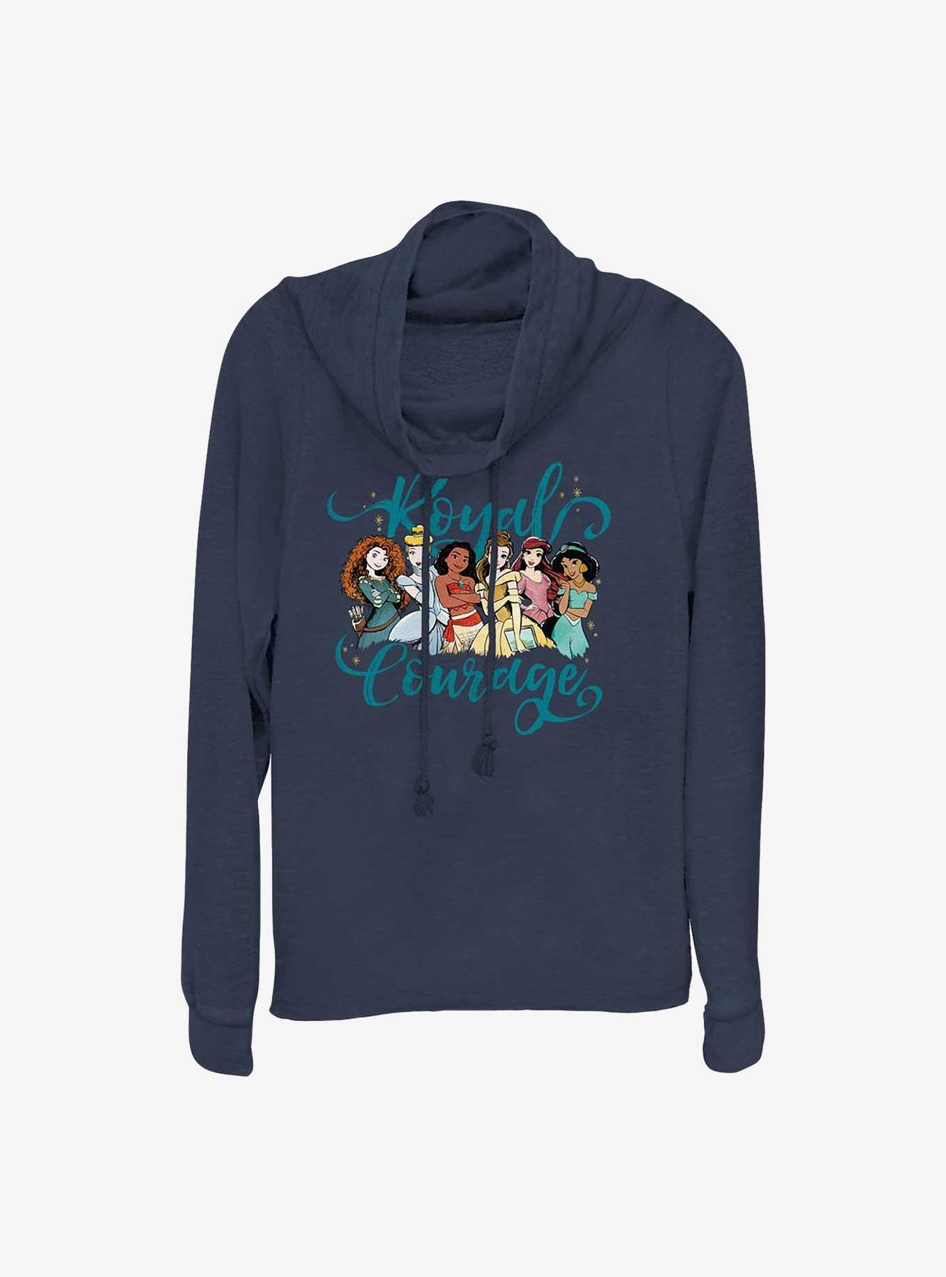 Disney Princess Royal Courage Cowlneck Long-Sleeve Girls Top, , hi-res