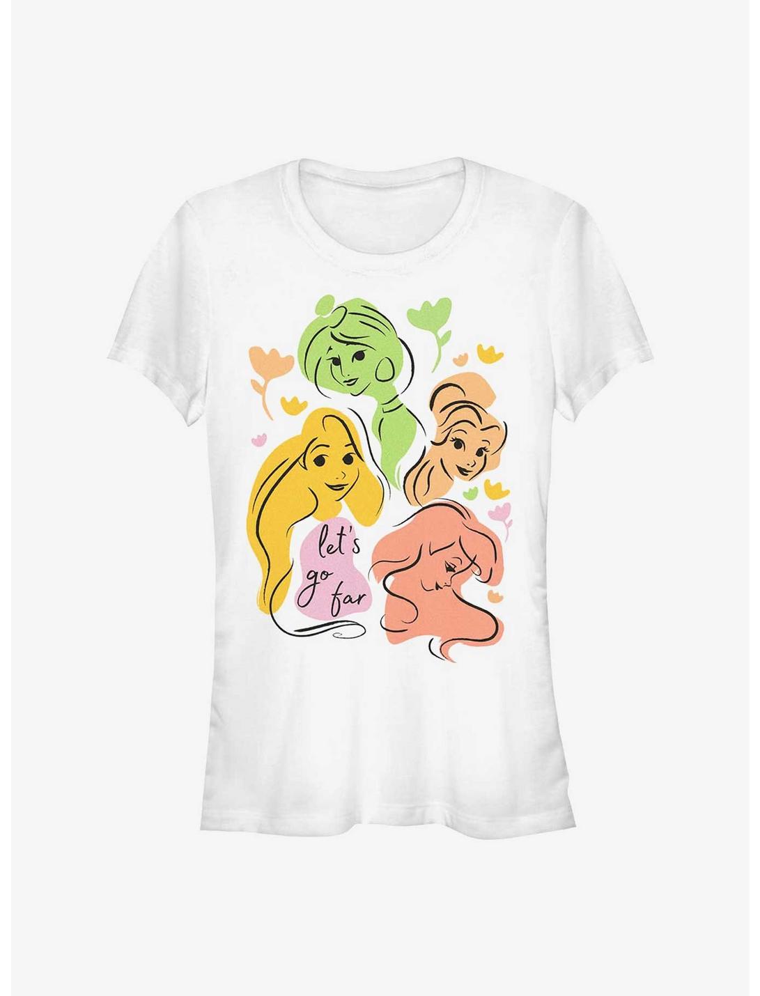 Disney Princess Abstract Princesses Girls T-Shirt, WHITE, hi-res