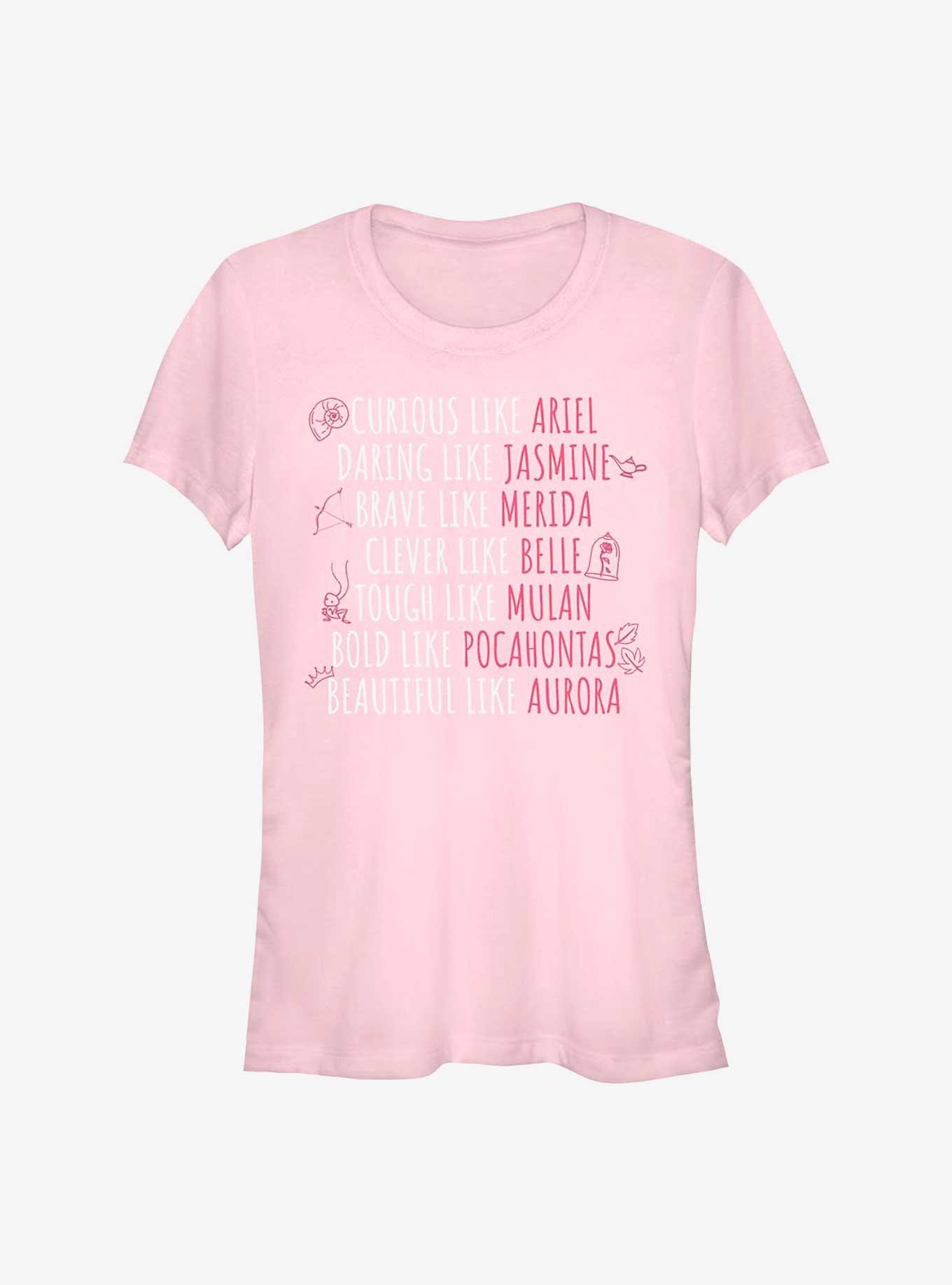Disney Princess Character Traits Girls T-Shirt, LIGHT PINK, hi-res
