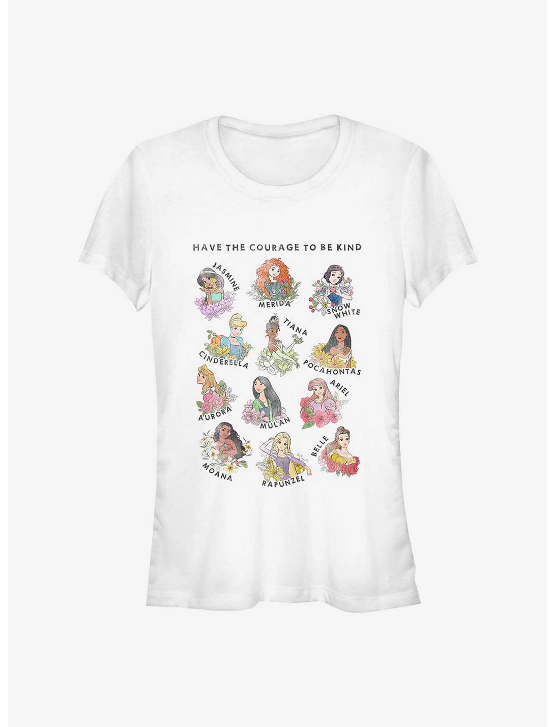 Disney Princess Handdrawn Textbook Girls T-Shirt, WHITE, hi-res
