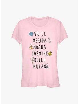 Disney Princess Name Stack Girls T-Shirt, , hi-res