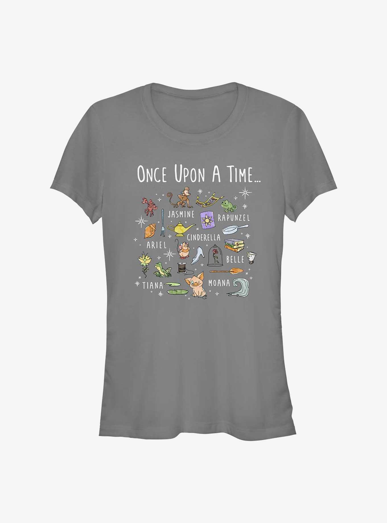 Disney Princess Once Upon A Time Girls T-Shirt, CHARCOAL, hi-res