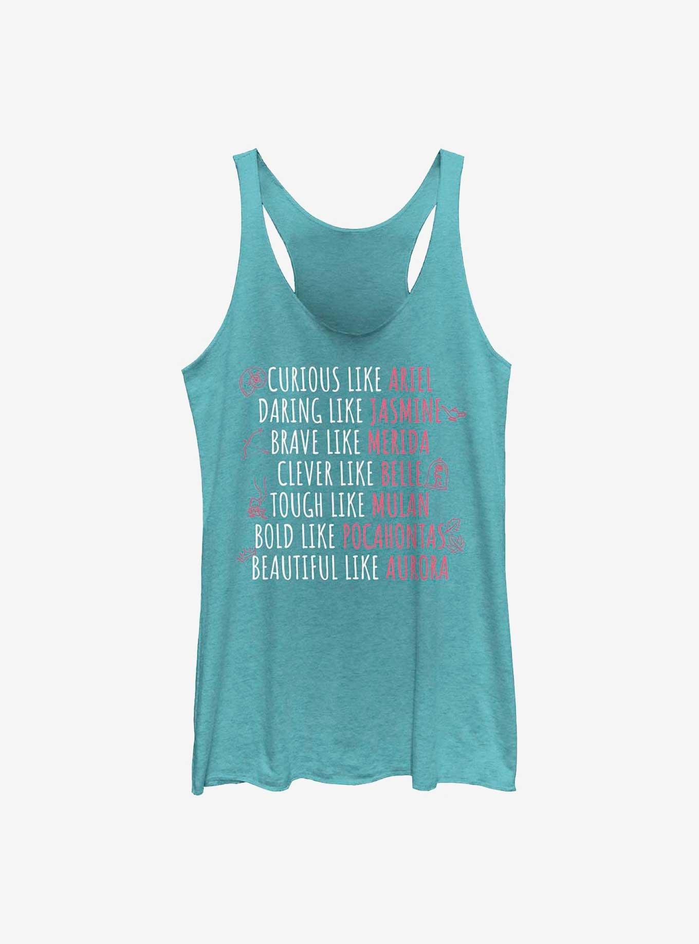 Disney Princess Character Traits Girls Tank, TAHI BLUE, hi-res