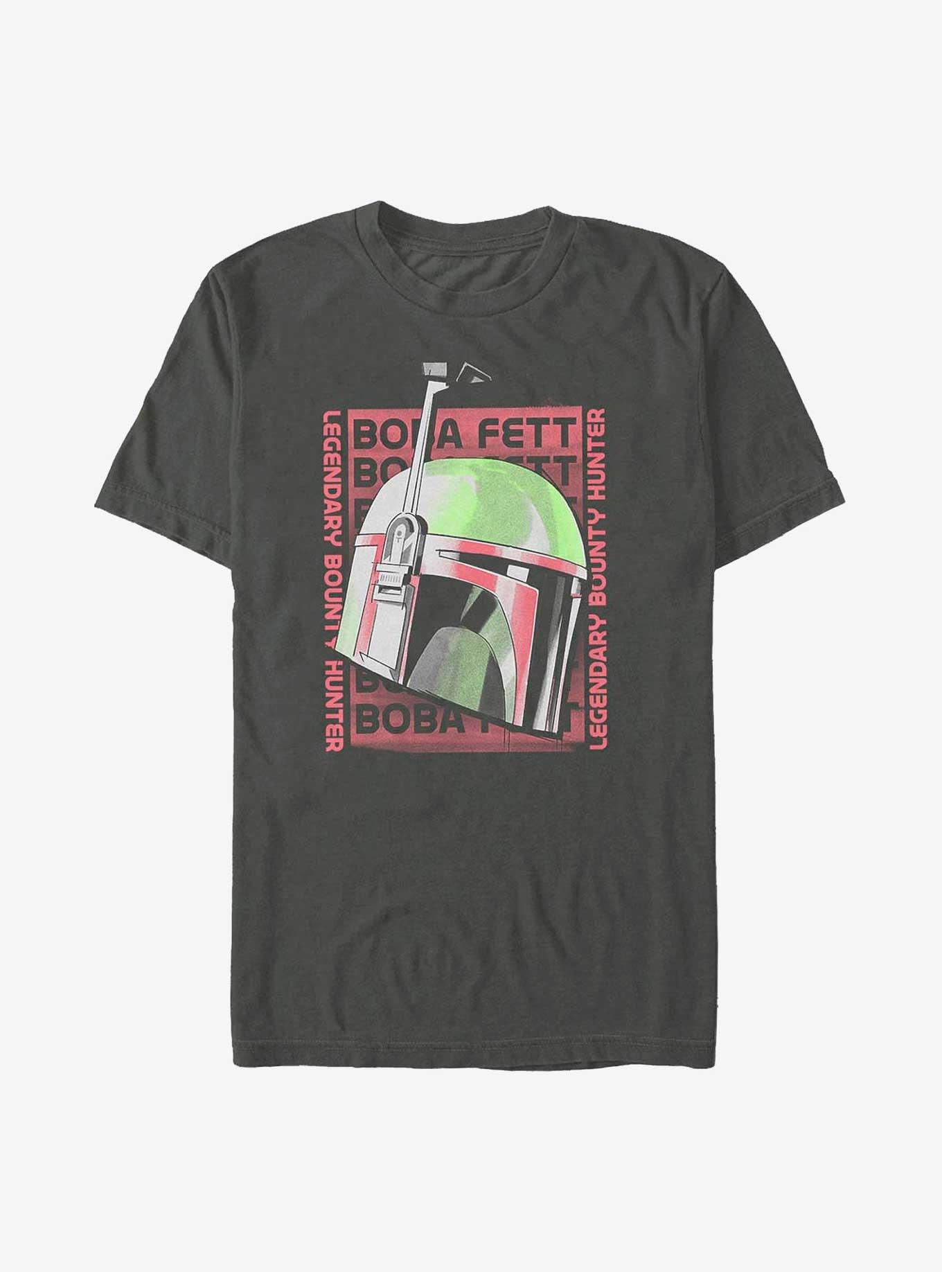 Star Wars The Book Of Boba Fett Boba Poster T-Shirt, CHARCOAL, hi-res