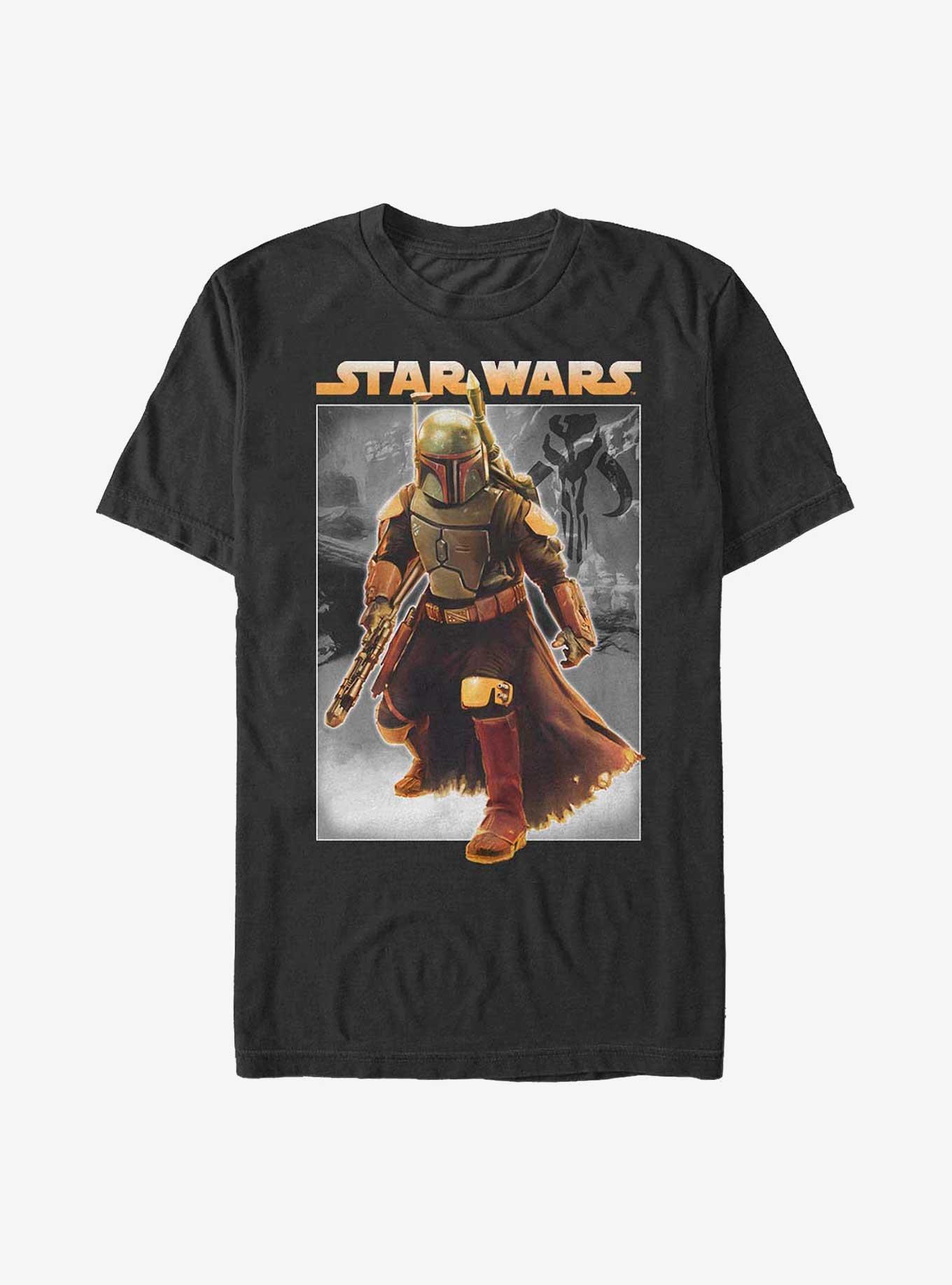 Star Wars The Book Of Boba Fett Hunter For Hire T-Shirt, BLACK, hi-res