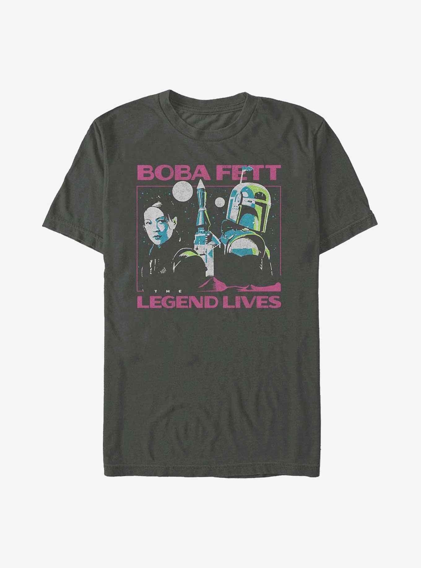 Star Wars The Book Of Boba Fett Legend Lives T-Shirt, CHARCOAL, hi-res