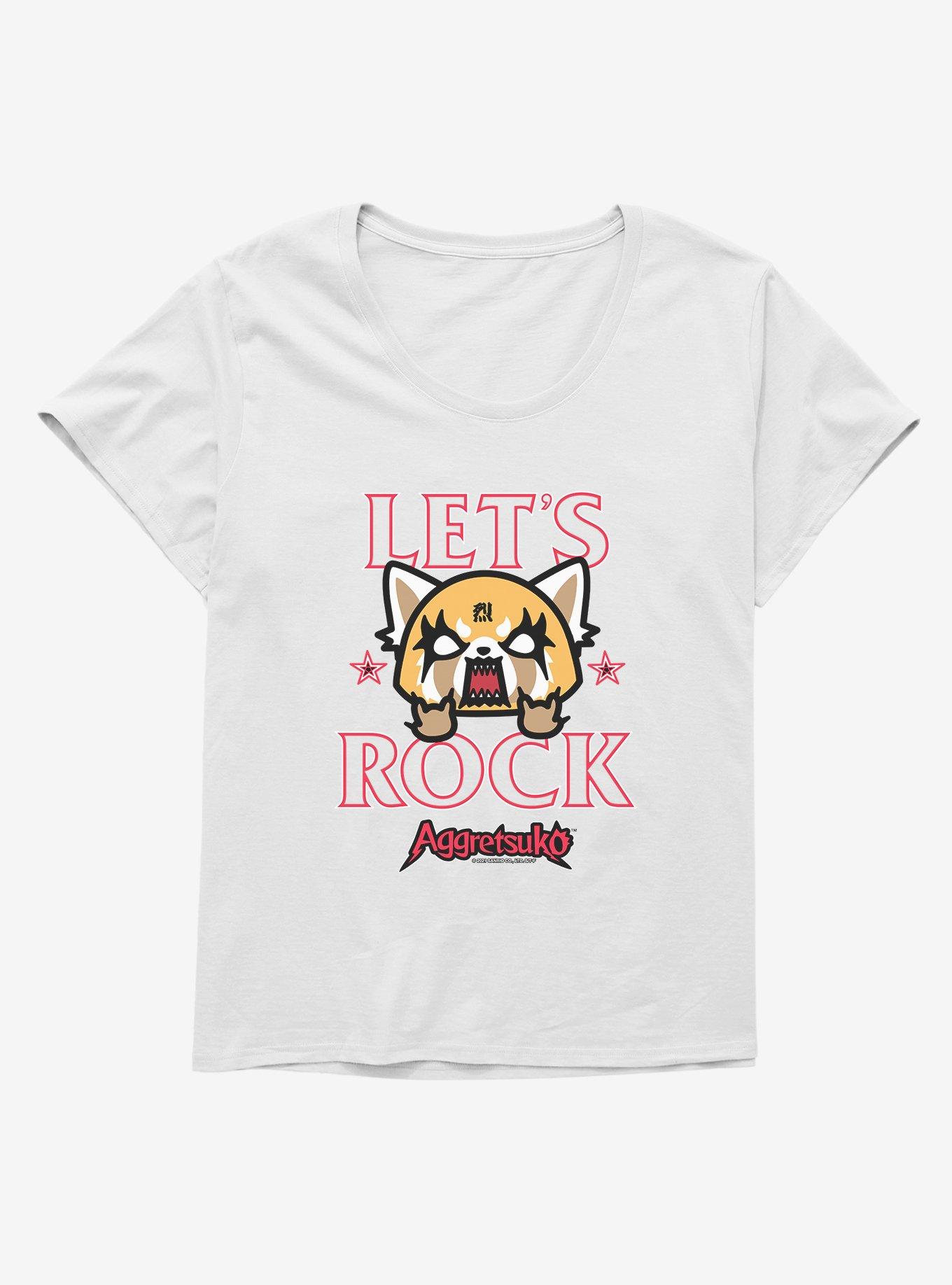 Aggretsuko Let's Rock Girls T-Shirt Plus Size, , hi-res