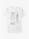 Star Wars: The Book Of Boba Fett Textbook Sketches T-Shirt, WHITE, hi-res