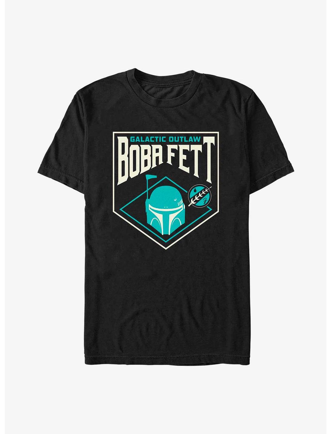 Star Wars: The Book Of Boba Fett Galactic Outlaw Badge T-Shirt, BLACK, hi-res