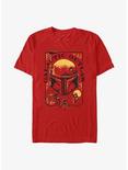 Star Wars: The Book Of Boba Fett Galactic Outlaw Logo T-Shirt, RED, hi-res