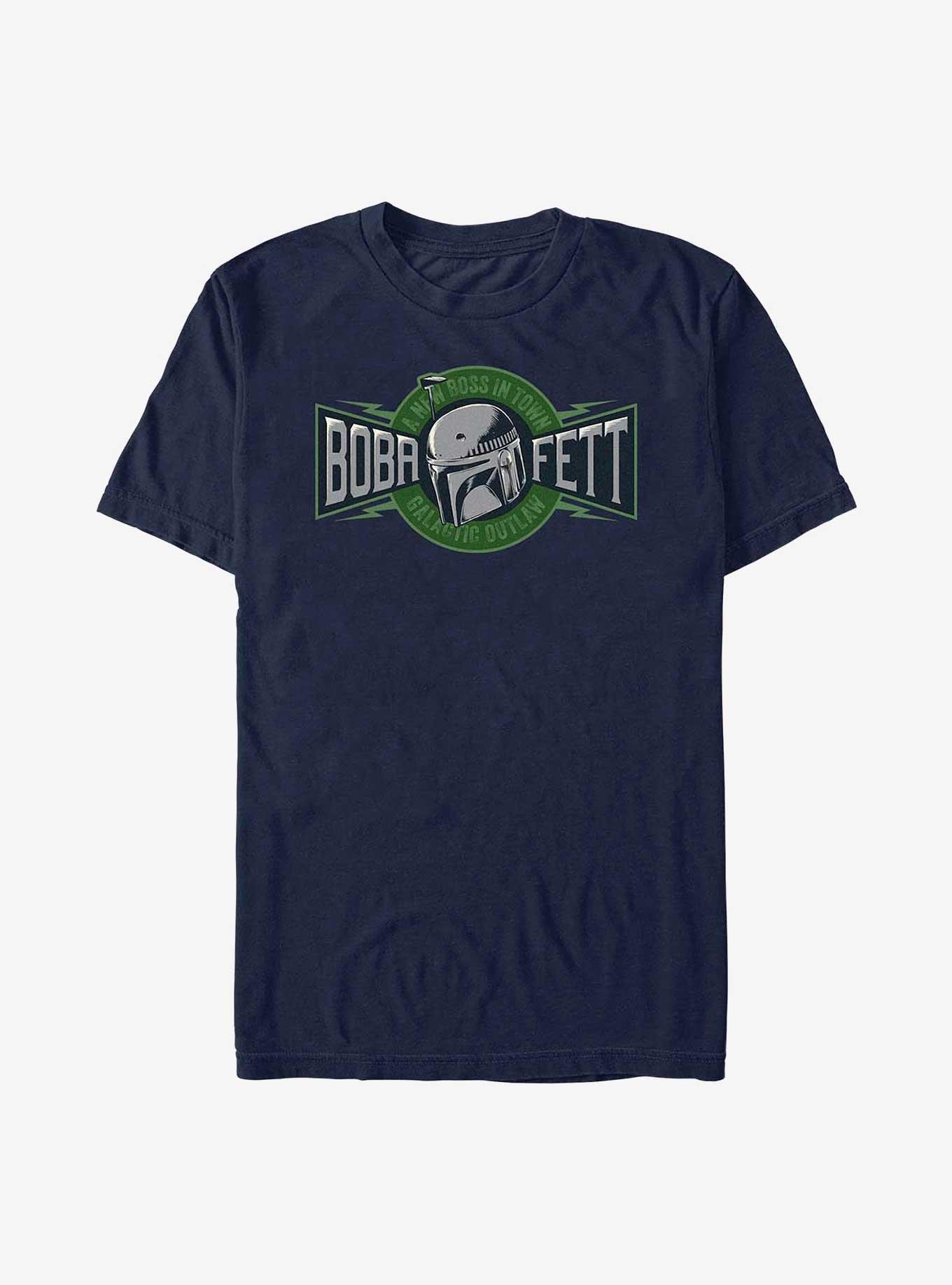 Star Wars: The Book Of Boba Fett New Boss In Town T-Shirt, NAVY, hi-res