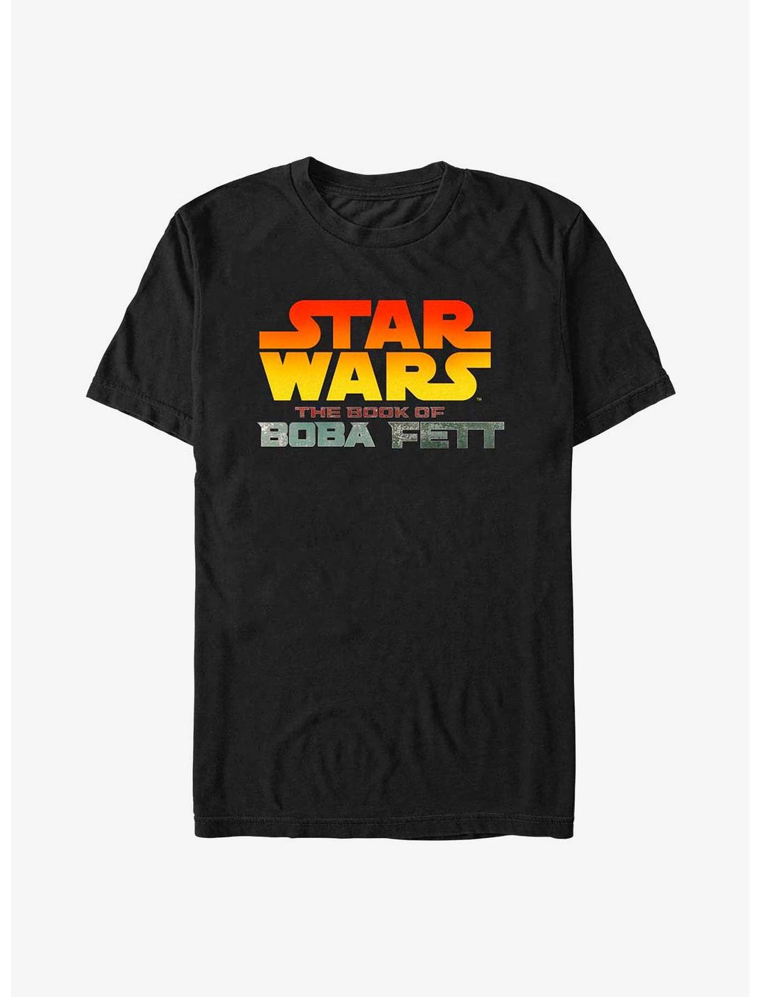 Star Wars: The Book Of Boba Fett Sunset Logo T-Shirt, BLACK, hi-res