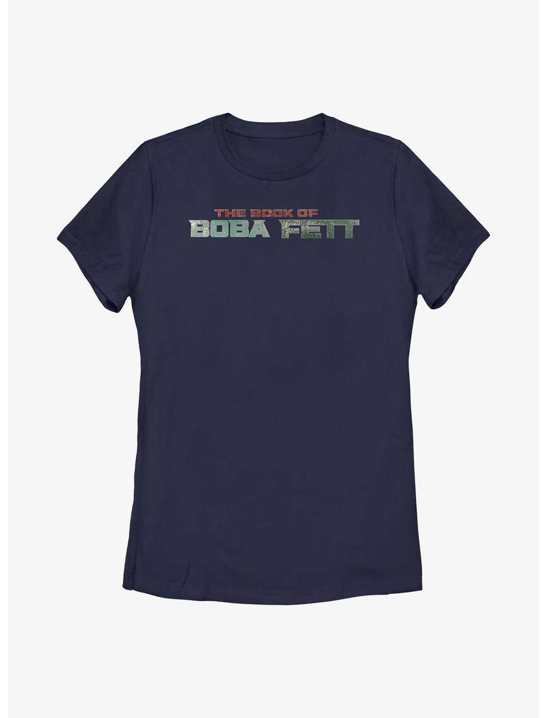 Star Wars: The Book Of Boba Fett Text Logo Womens T-Shirt, BLACK, hi-res