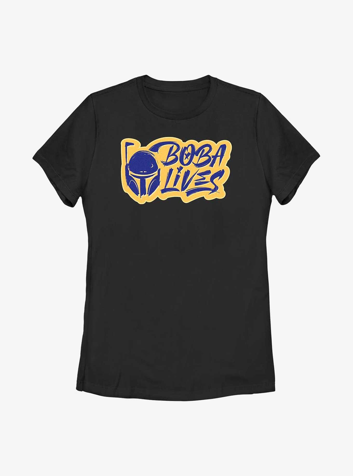 Star Wars: The Book Of Boba Fett Boba Lives Womens T-Shirt