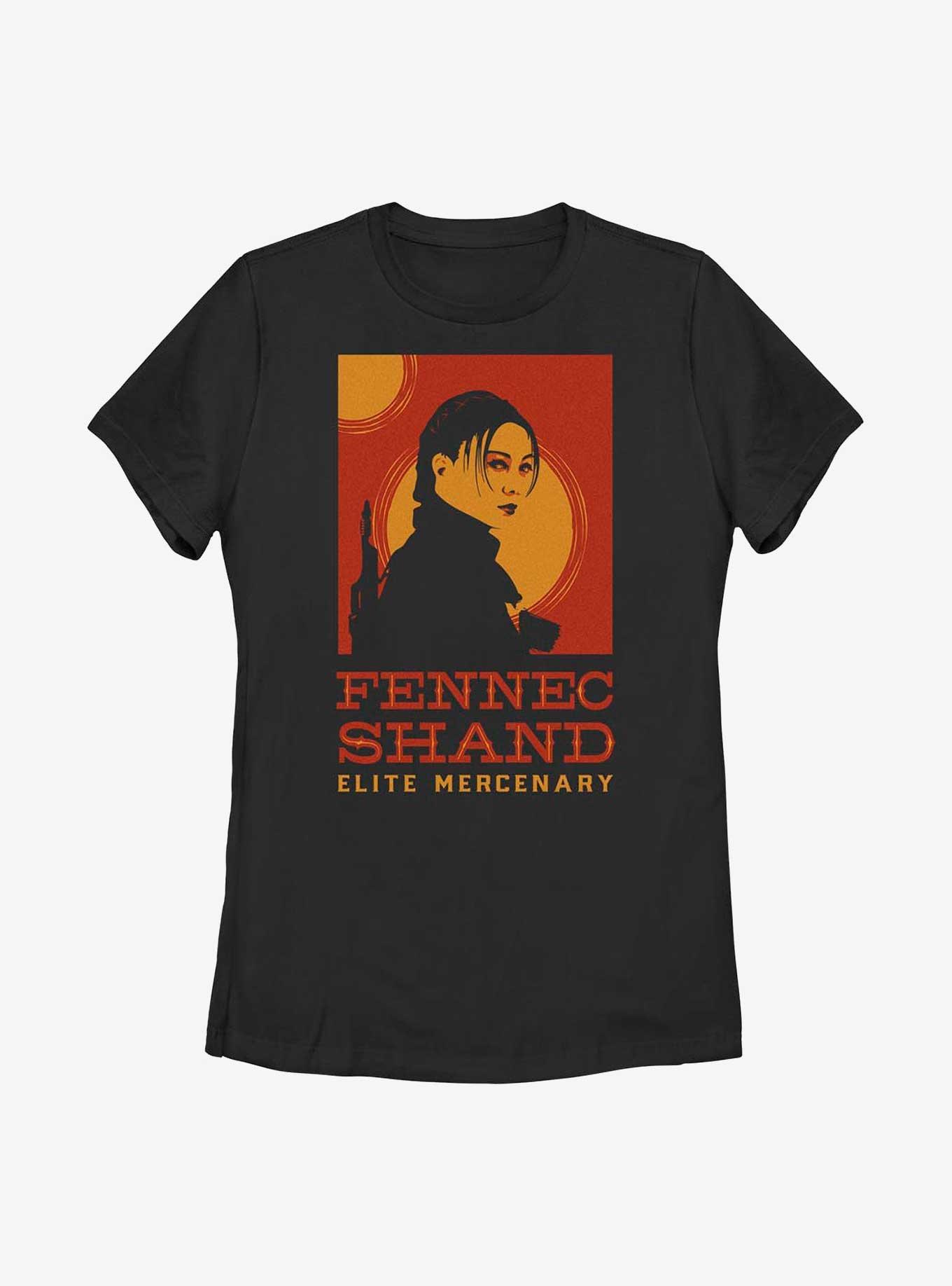 Star Wars: The Book Of Boba Fett Fennec Shand Poster Womens T-Shirt, BLACK, hi-res