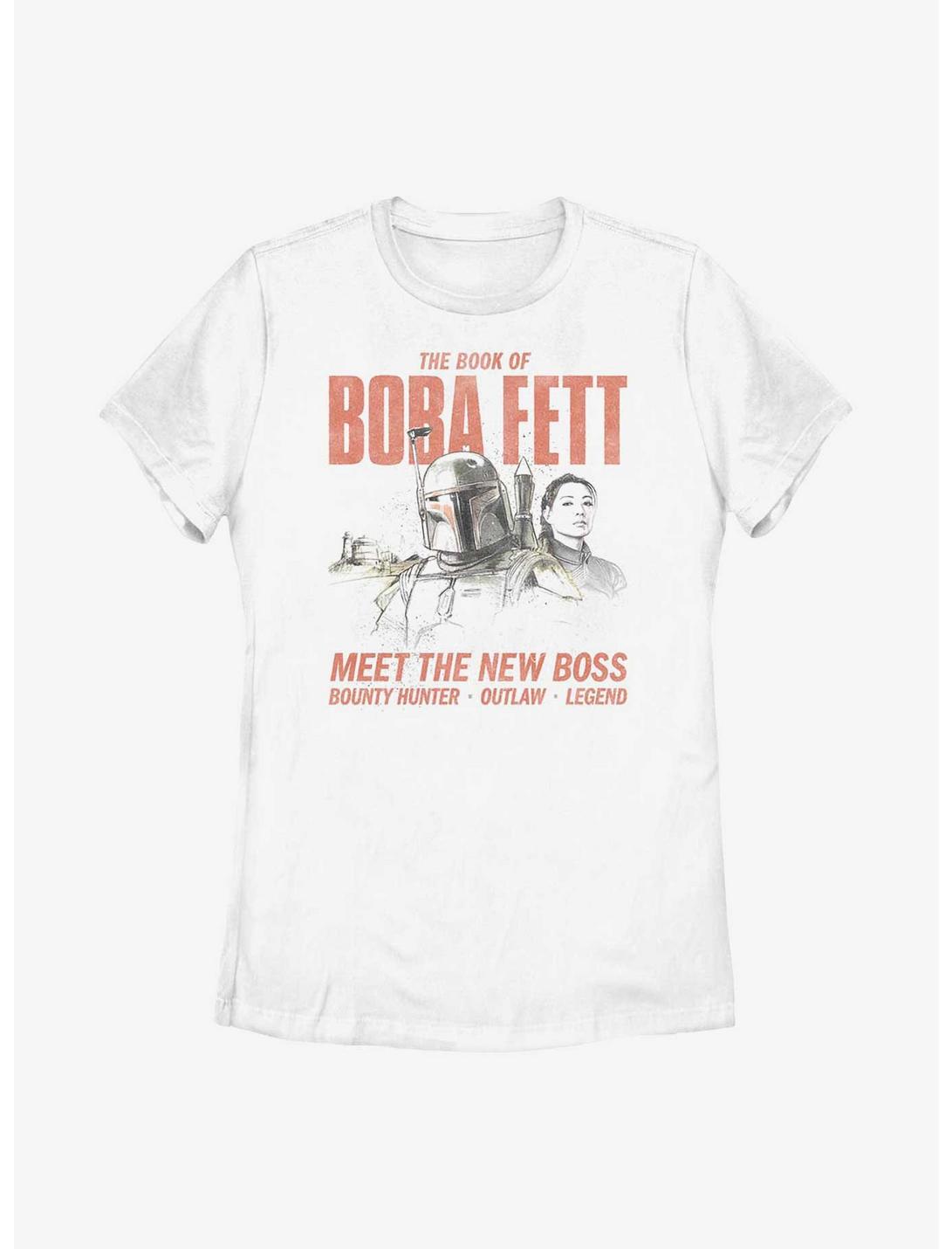 Star Wars: The Book Of Boba Fett Fennec & Boba Fett Flyer Womens T-Shirt, WHITE, hi-res