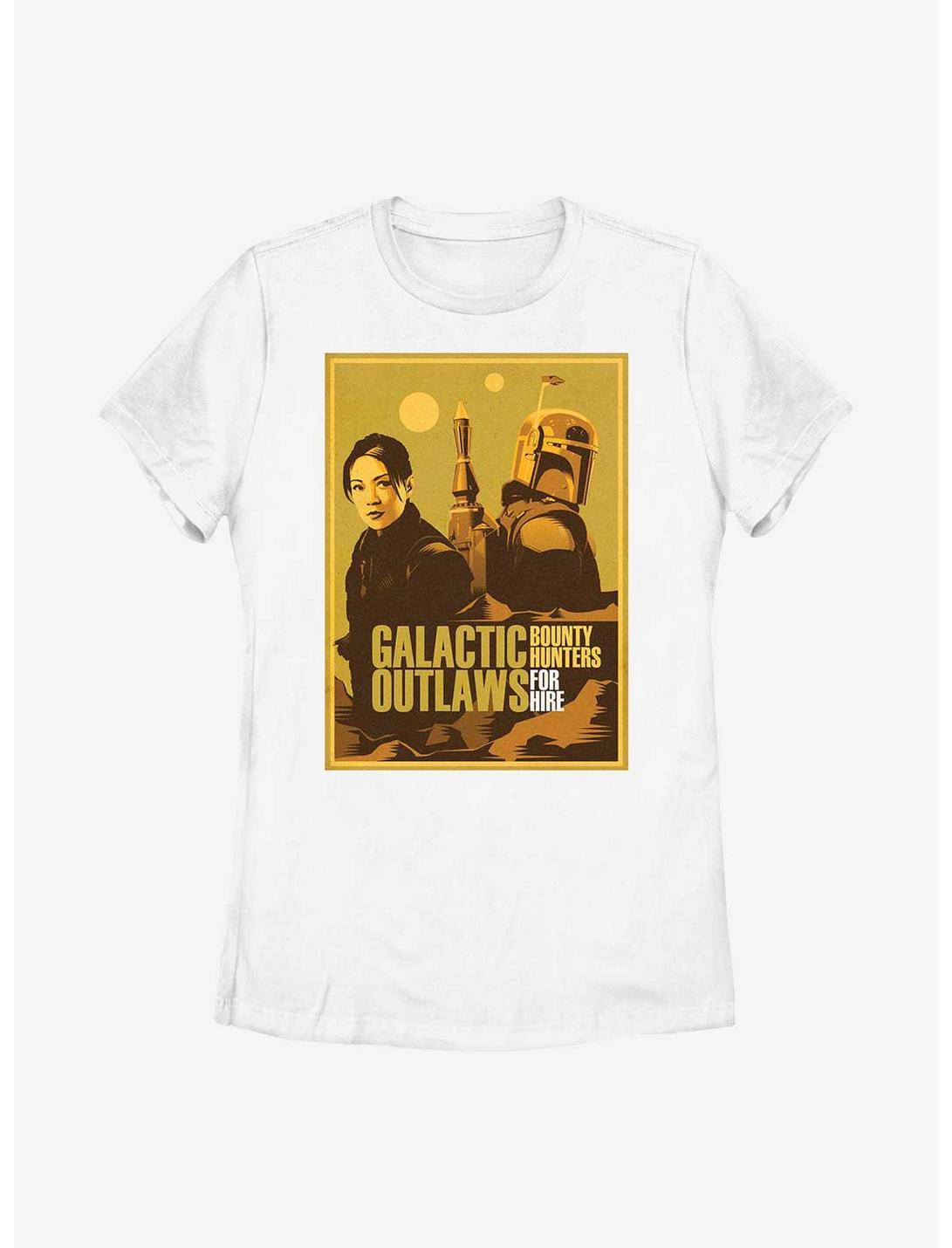 Star Wars: The Book Of Boba Fett Fennec & Boba Fett Galactic Outlaws Womens T-Shirt, WHITE, hi-res