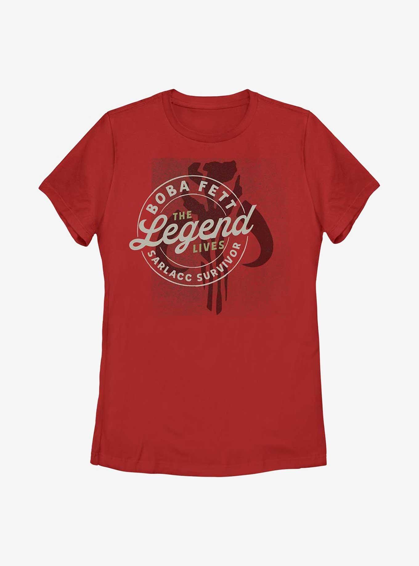 Star Wars: The Book Of Boba Fett The Legend Lives Womens T-Shirt