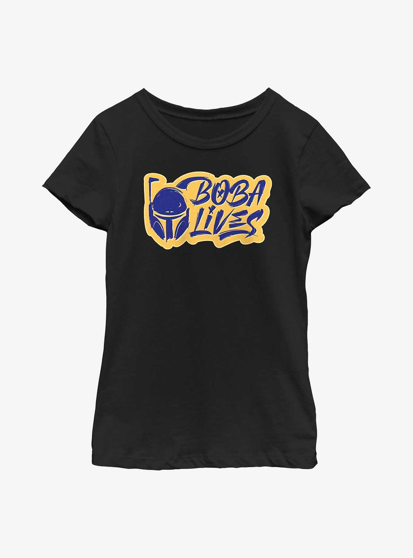 Star Wars: The Book Of Boba Fett Boba Lives Youth Girls T-Shirt, , hi-res