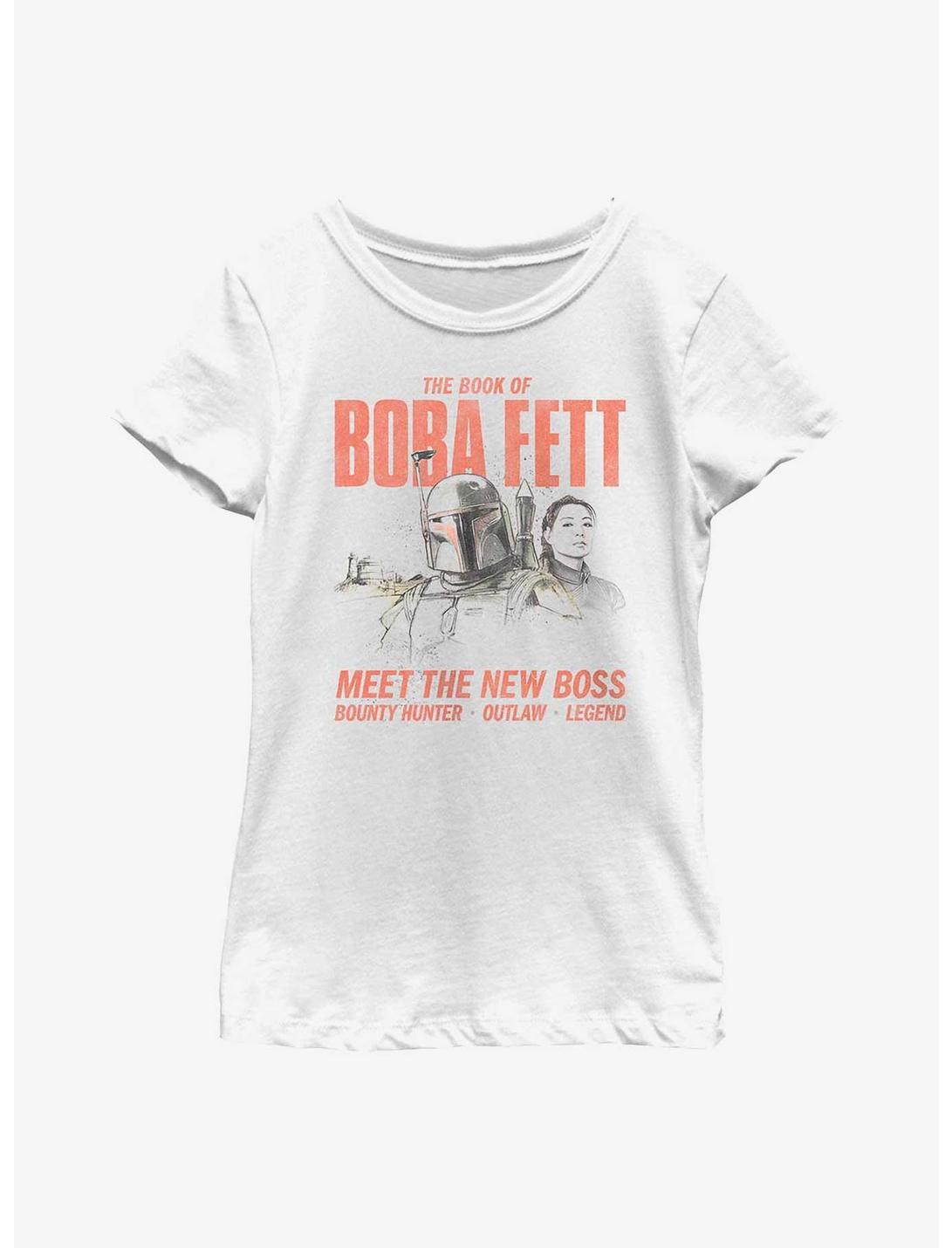 Star Wars: The Book Of Boba Fett Fennec & Boba Fett Flyer Youth Girls T-Shirt, WHITE, hi-res