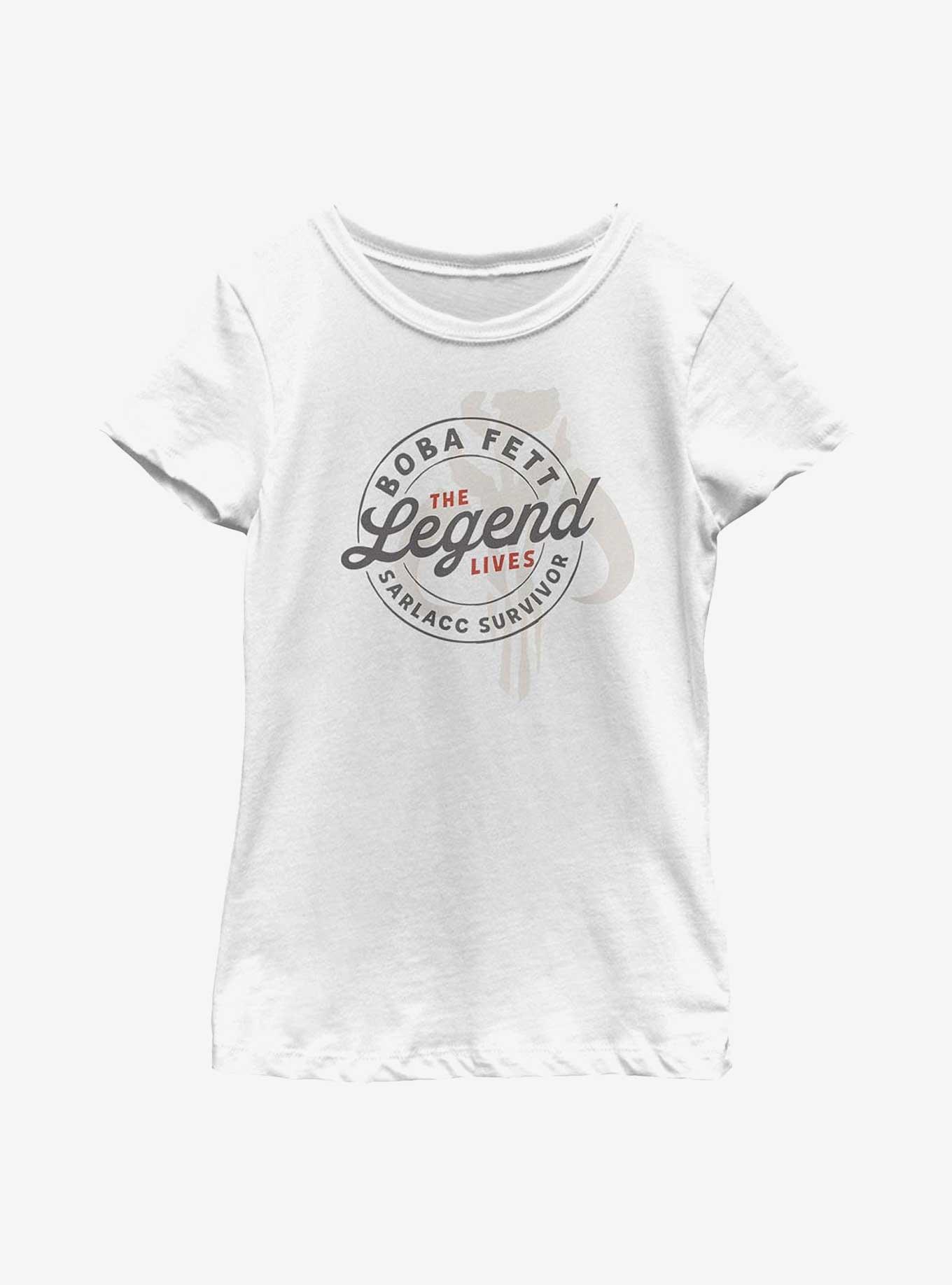 Star Wars: The Book Of Boba Fett Sarlacc Survivor Youth Girls T-Shirt, WHITE, hi-res