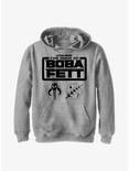 Star Wars: The Book Of Boba Fett Armor Logos Youth Hoodie, ATH HTR, hi-res