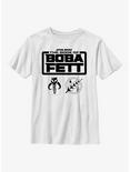 Star Wars: The Book Of Boba Fett Armor Logos Youth T-Shirt, WHITE, hi-res