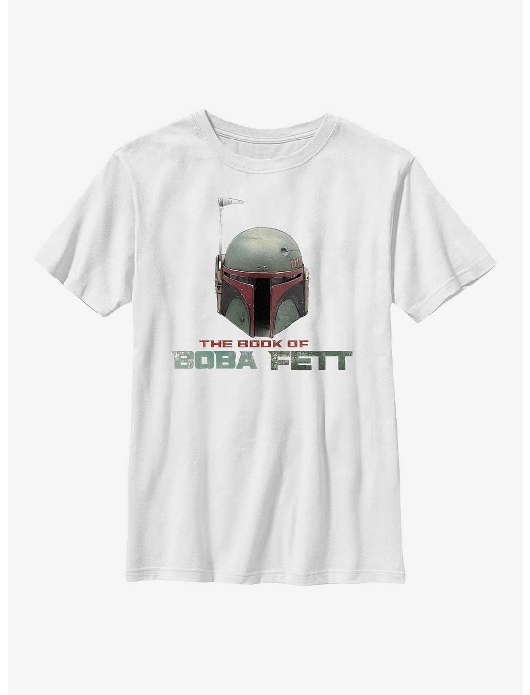 Star Wars: The Book Of Boba Fett Helmet Youth T-Shirt, WHITE, hi-res