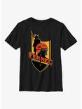 Star Wars: The Book Of Boba Fett Fennec Shand Shield Youth T-Shirt, BLACK, hi-res