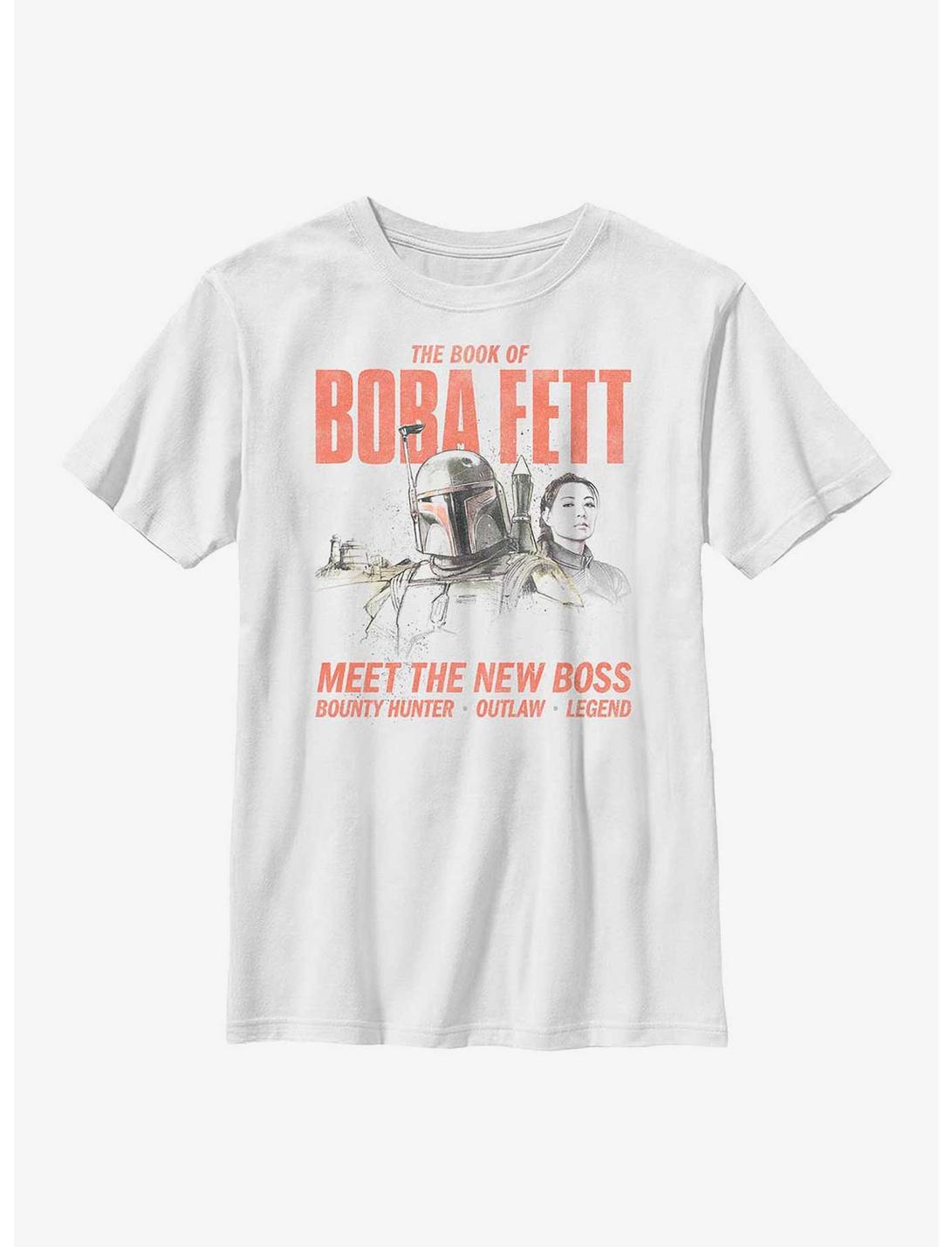 Star Wars: The Book Of Boba Fett Fennec & Boba Fett Flyer Youth T-Shirt, WHITE, hi-res