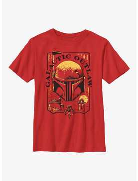 Star Wars: The Book Of Boba Fett Galactic Outlaw Logo Youth T-Shirt, , hi-res