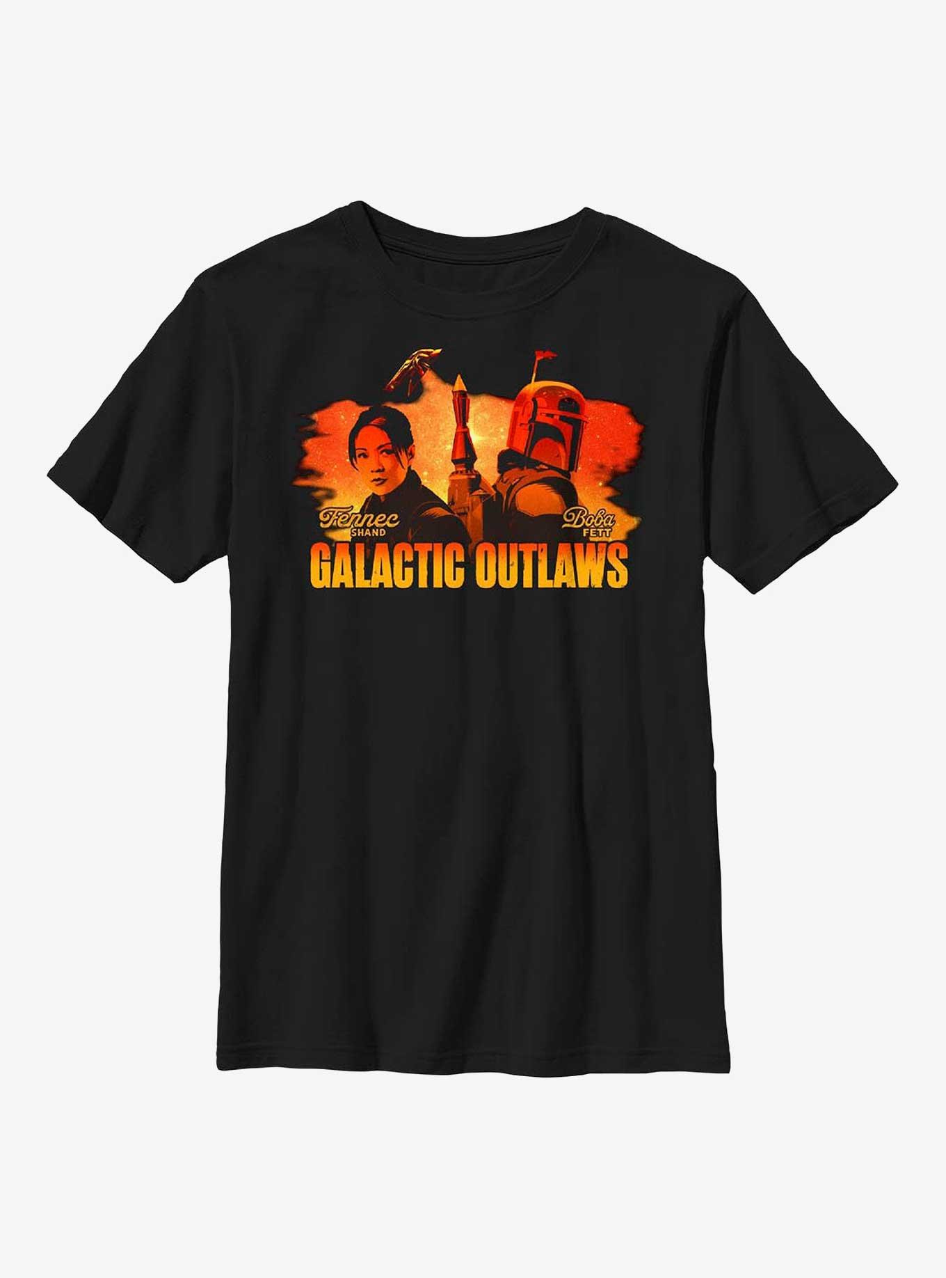 Star Wars: The Book Of Boba Fett Galactic Outlaws Sunset Youth T-Shirt, , hi-res