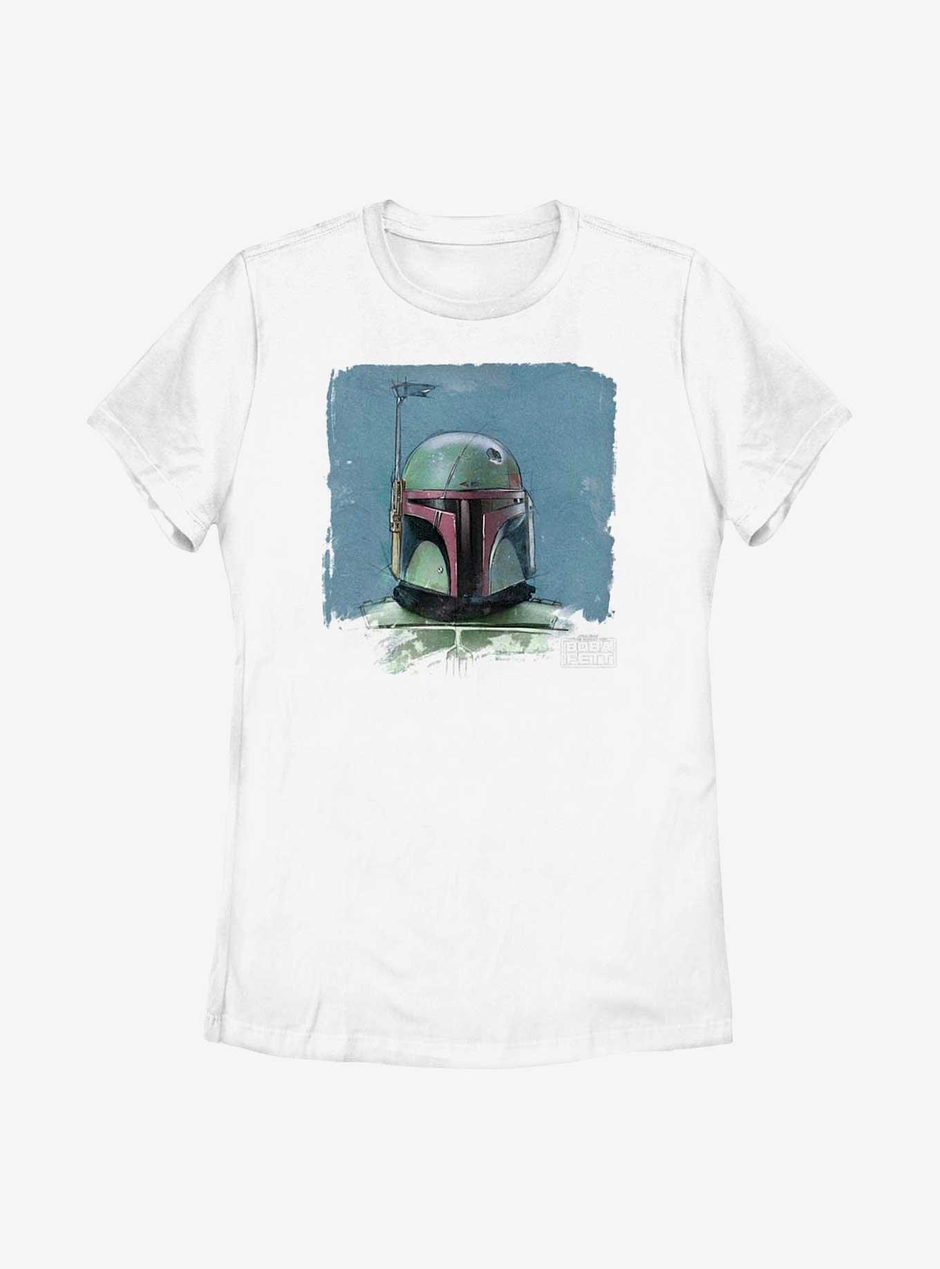 Star Wars: The Book Of Boba Fett Sketch Portrait Womens T-Shirt, , hi-res