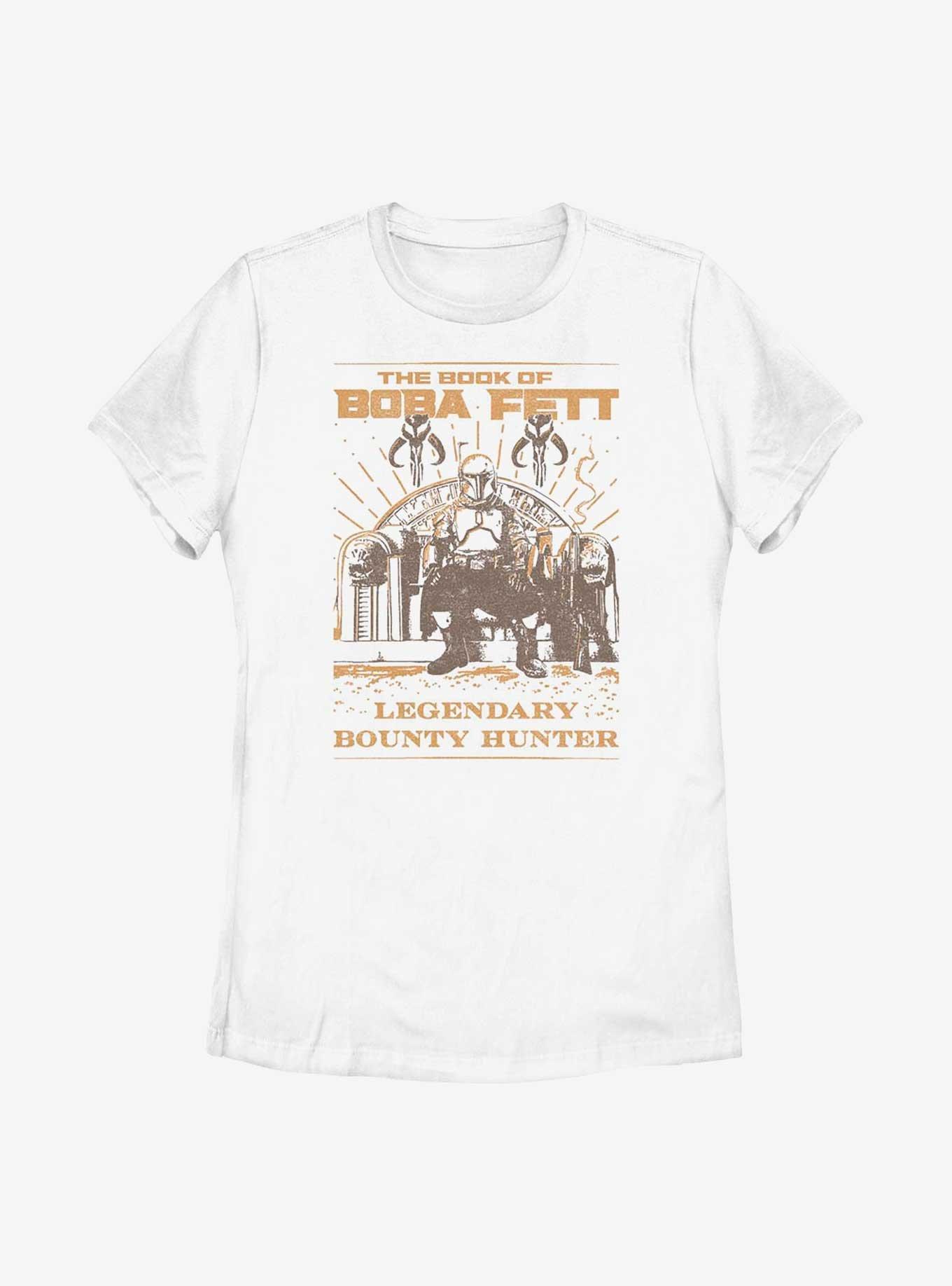 Star Wars: The Book Of Boba Fett Bounty Hunter Throne Womens T-Shirt, WHITE, hi-res