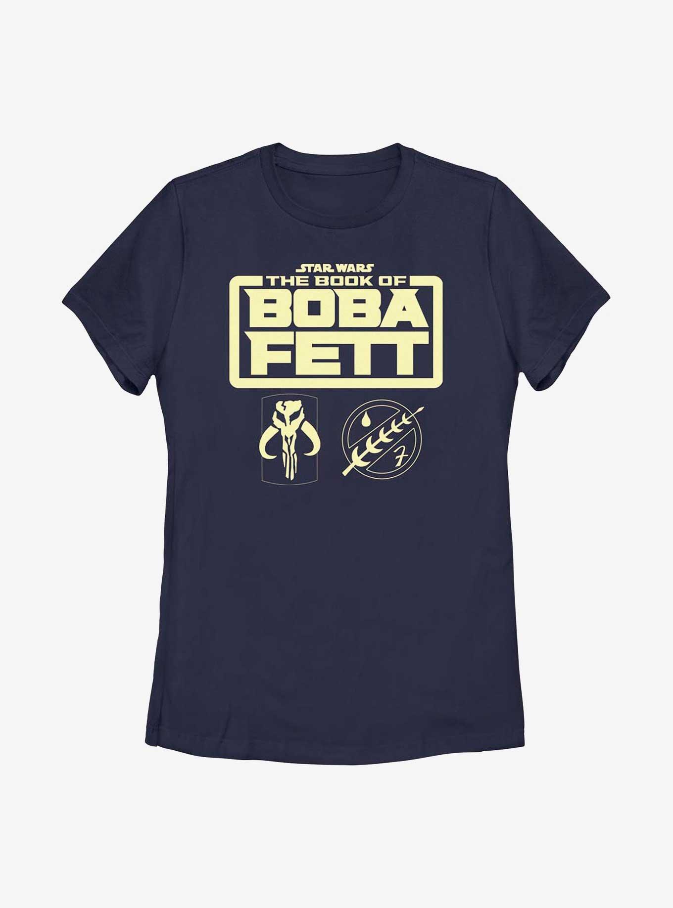 Star Wars: The Book Of Boba Fett Armor Logos Womens T-Shirt