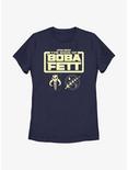 Star Wars: The Book Of Boba Fett Armor Logos Womens T-Shirt, NAVY, hi-res