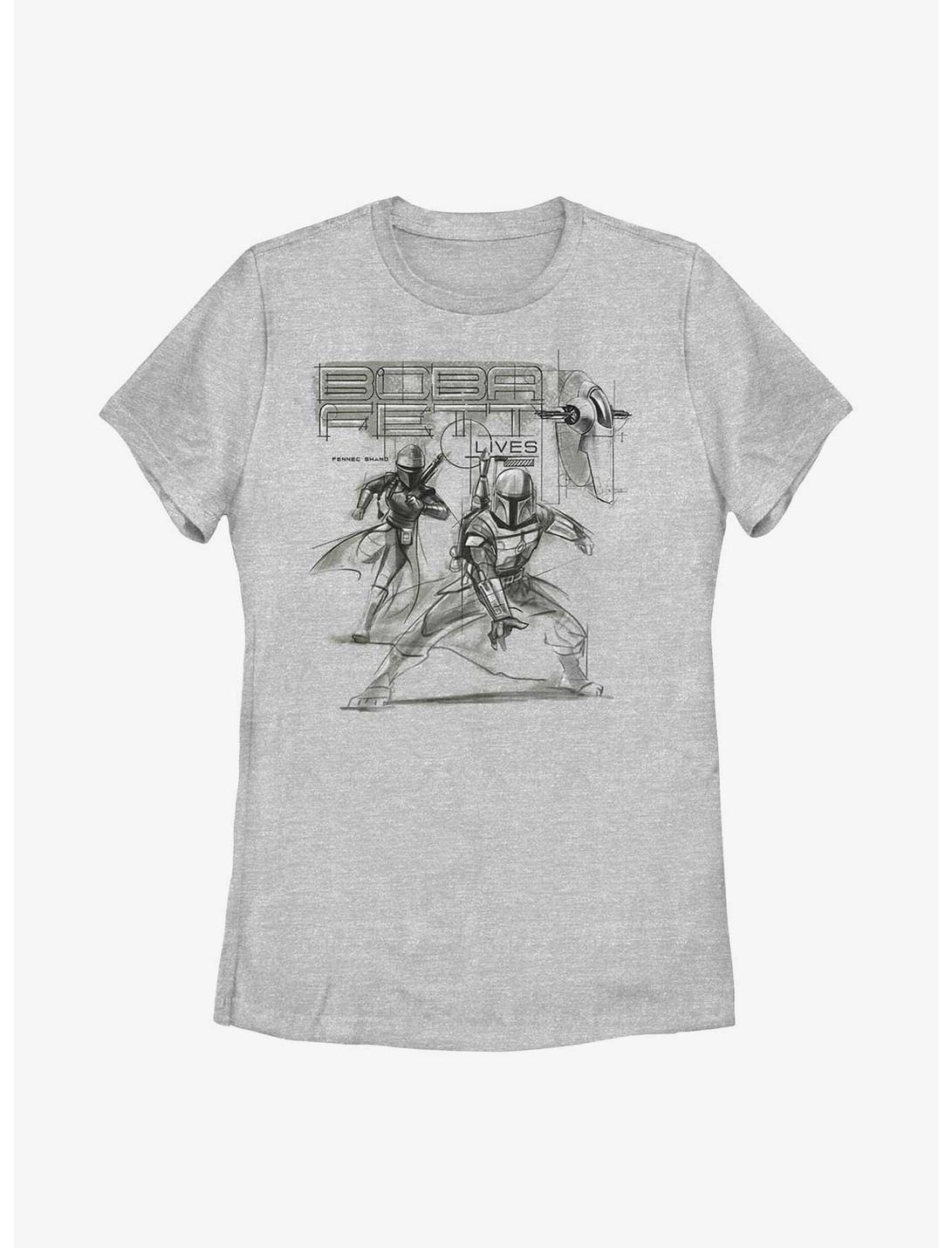 Star Wars: The Book Of Boba Fett Fennec & Boba New Outlaw Overlords Womens T-Shirt, ATH HTR, hi-res