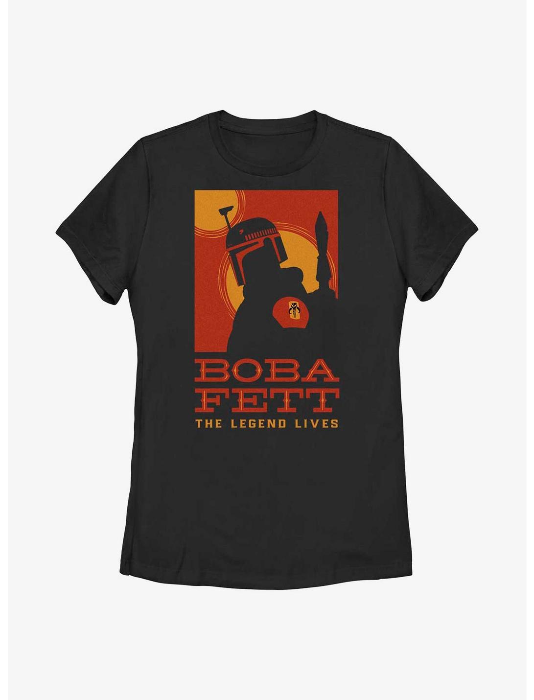 Star Wars: The Book Of Boba Fett Posterized Legend Womens T-Shirt, BLACK, hi-res