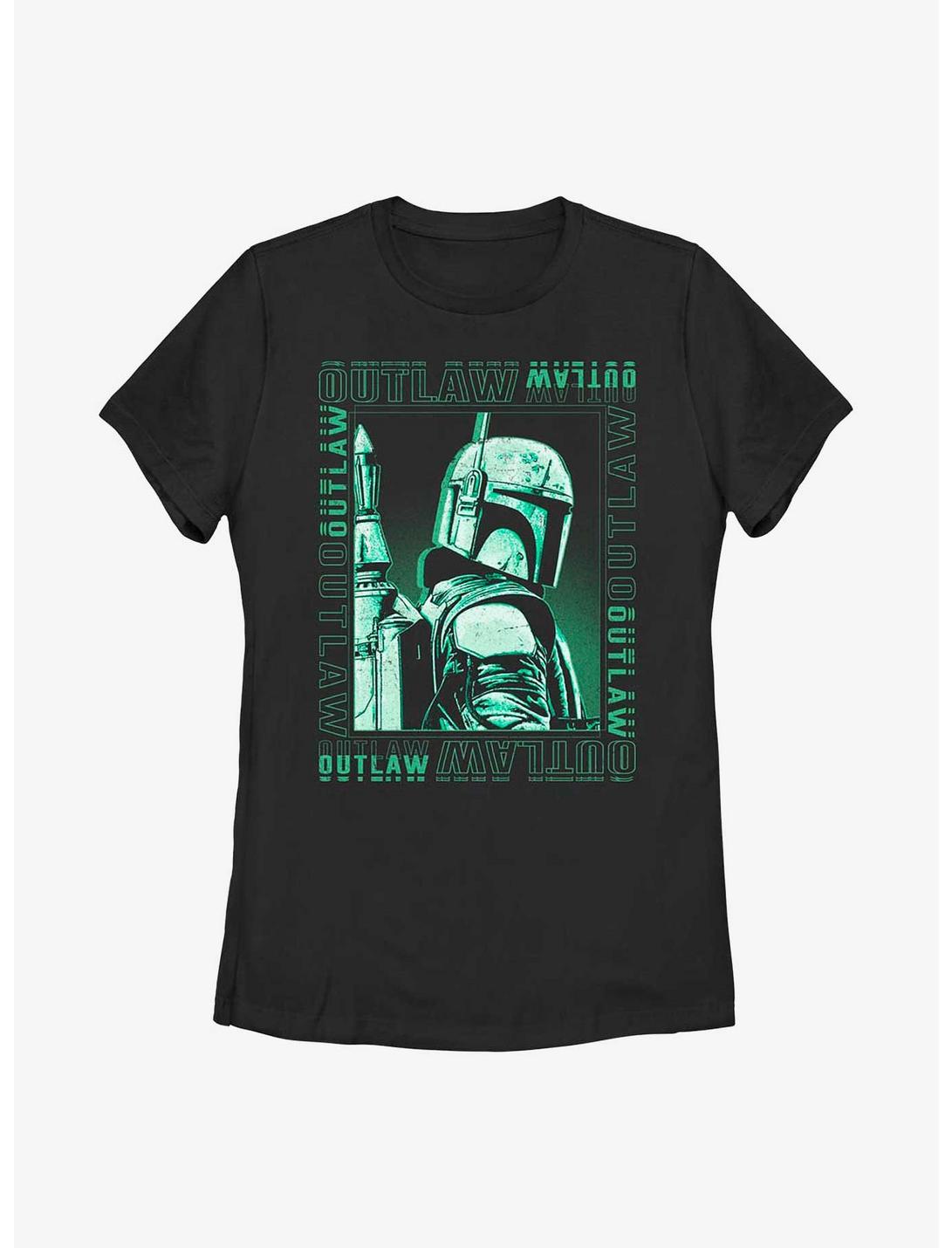 Star Wars: The Book Of Boba Fett Boxed Outlaw Womens T-Shirt, BLACK, hi-res