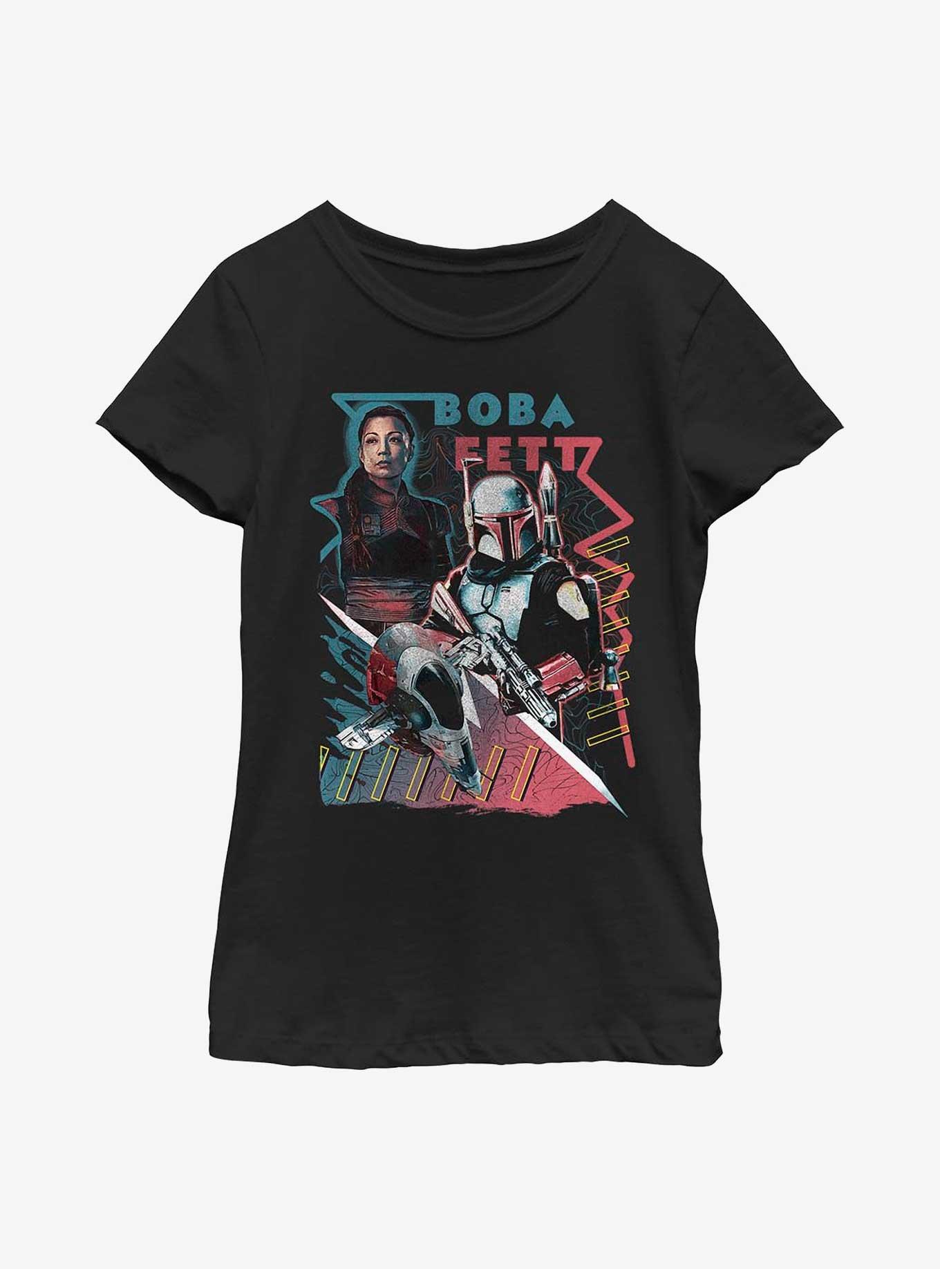 Star Wars: The Book Of Boba Fett Retro Outlaws Youth Girls T-Shirt, , hi-res