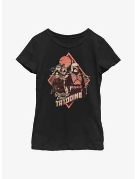 Star Wars: The Book Of Boba Fett Greetings From Tatooine Fennec & Boba Youth Girls T-Shirt, , hi-res
