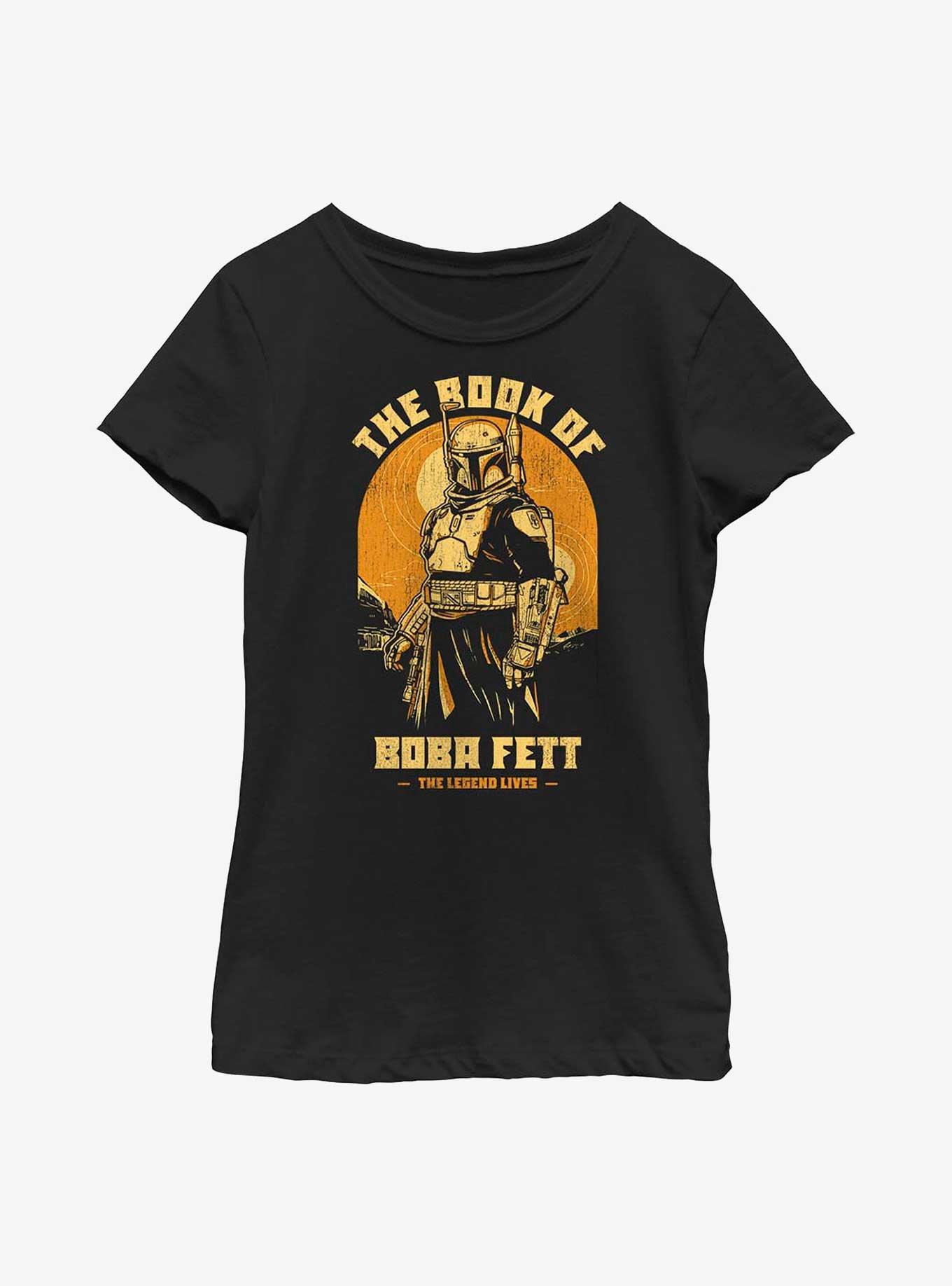 Star Wars: The Book Of Boba Fett Legend Lives Boba Fett Youth Girls T-Shirt