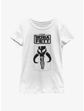 Star Wars: The Book Of Boba Fett Mandalorian Skull Logo Youth Girls T-Shirt, , hi-res