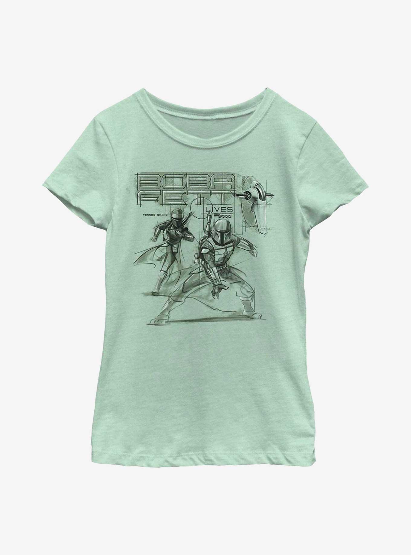 Star Wars: The Book Of Boba Fett Fennec & Boba New Outlaw Overlords Youth Girls T-Shirt, , hi-res